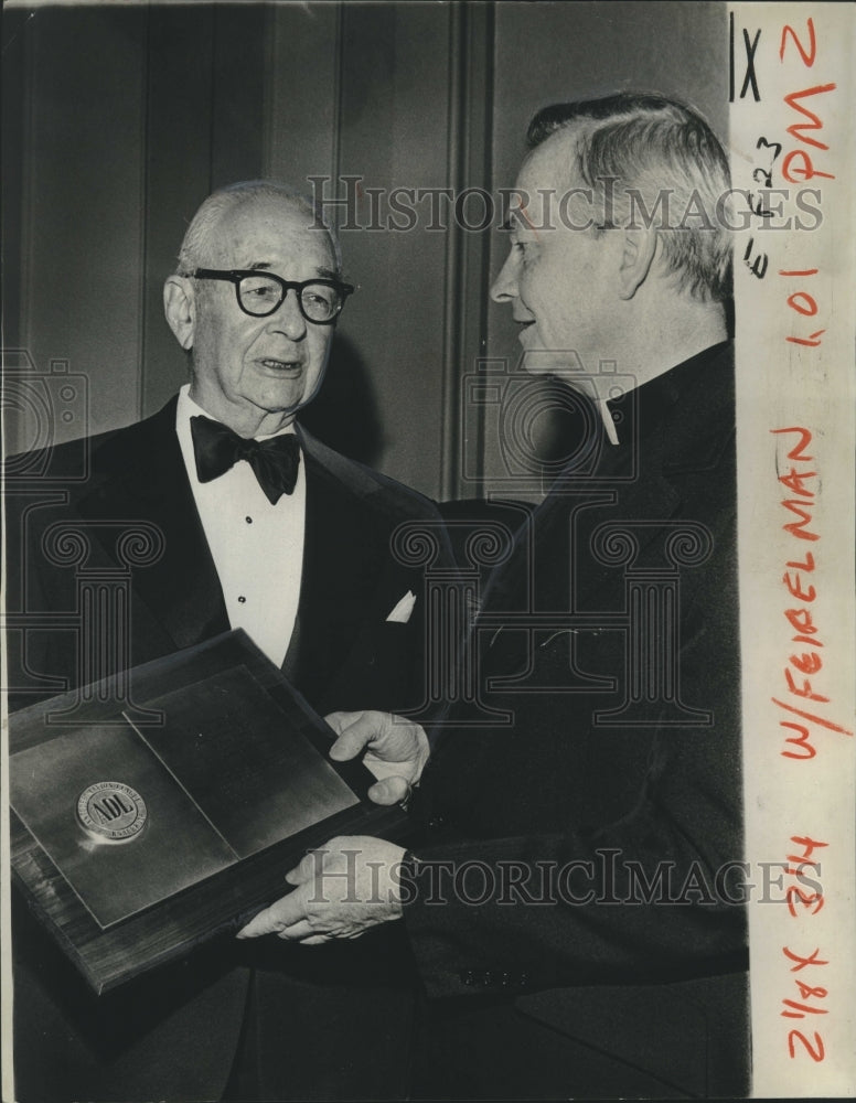1974 Press Photo B&#39;nai B&#39;rith Members Julian Feibelman and Philip Hannan- Historic Images