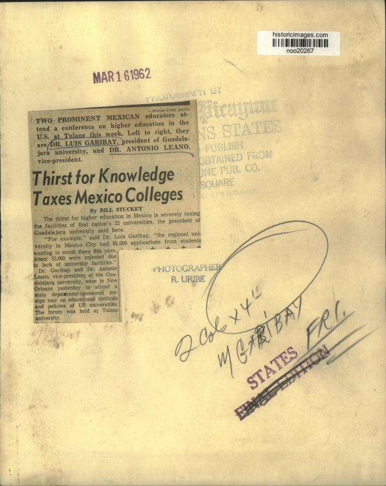 1962 Press Photo Mexican Educators Attend Conference at Tulane, New Orleans