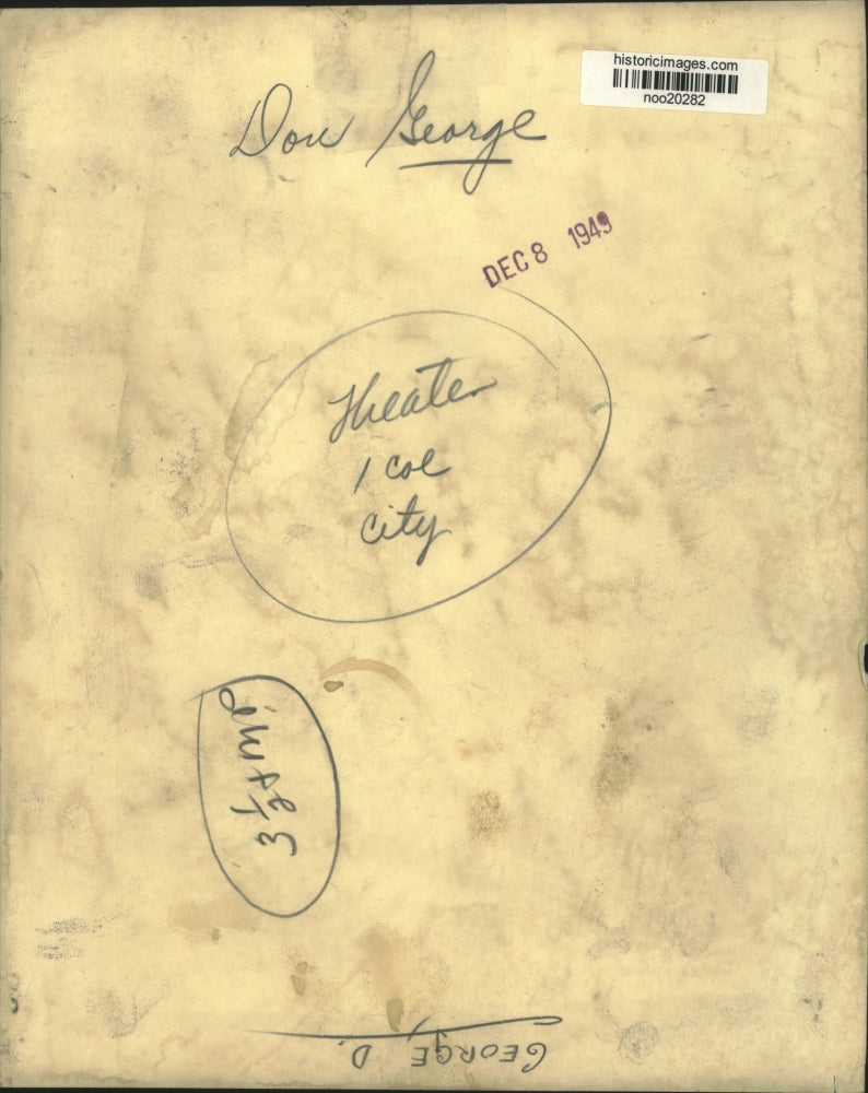 1949 Press Photo Don George Wearing Allied Theatre Owners Ribbon - noo20282