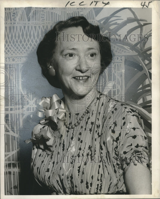 1955 Press Photo Mrs. Helen Geeck, New Orleans - noo20439