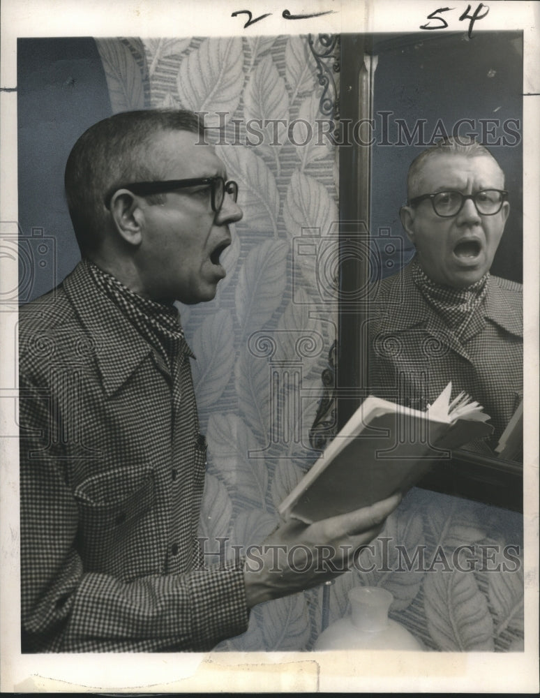 1960 Press Photo Joe Green, learning how to talk without vocal cords