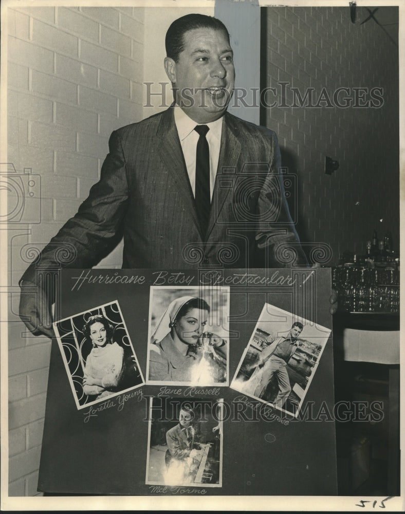 1965 Press Photo Louisiana Hurricane Relief Fund, Inc. President Joseph Gemelli- Historic Images