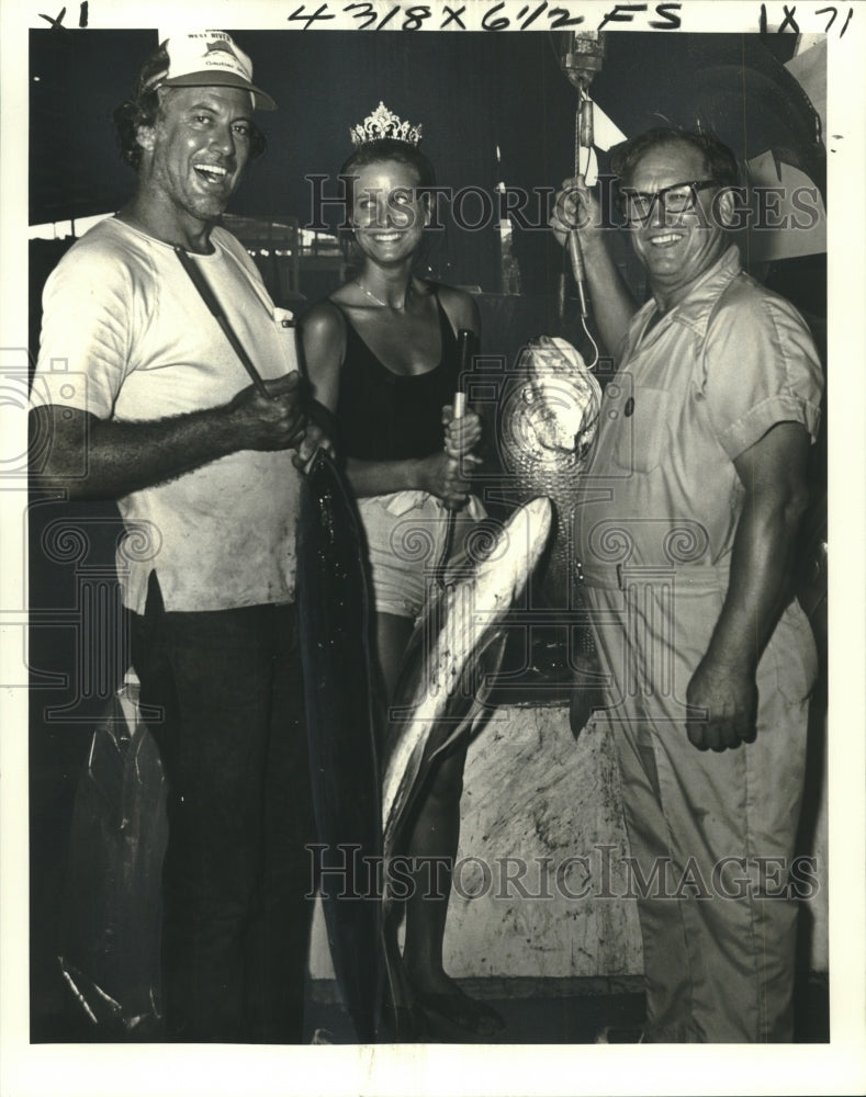 1979 Press Photo Karen Galloway, Charles Leggett and John Cooks At Sea Rodeo- Historic Images