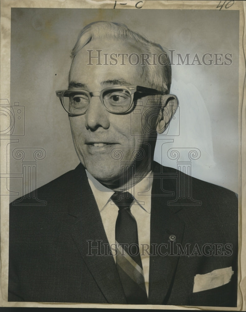 1966 Press Photo New Orleans Safety Council Lunch Speaker C. Hunter Green- Historic Images