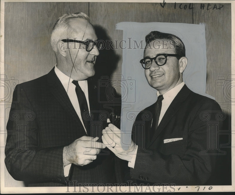 Load image into Gallery viewer, 1961 Press Photo Sertoma Club of New Orleans President Herbert J. Garon
