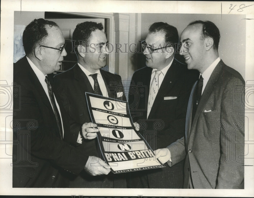 1957 Press Photo B&#39;Nai B&#39;rith District Number 7 Officials at New Orleans Meeting