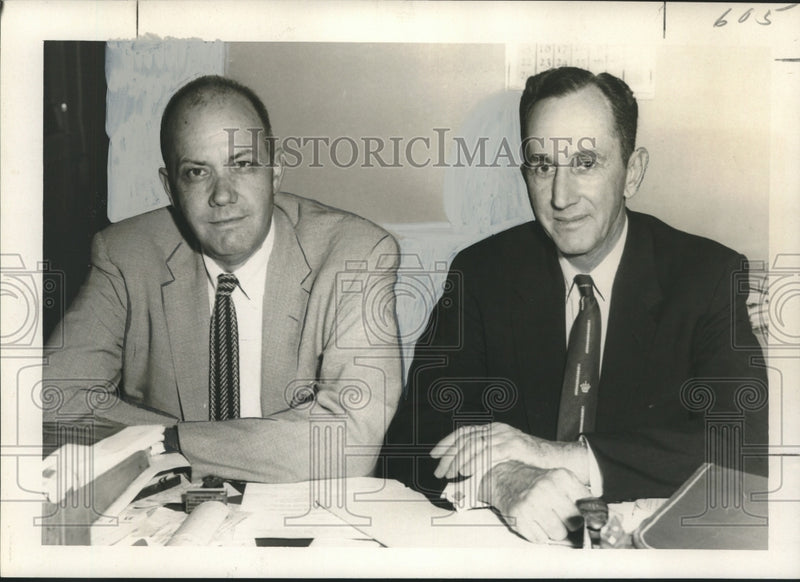 Load image into Gallery viewer, 1957 Press Photo Thomas Goodbee, Robert Wilkerson, Custom Metals Company Owners

