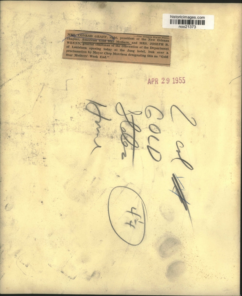 1955 Press Photo Mrs. Conrad Graff, Mrs. Joseph Wrenn, and Mayor Chep Morrison