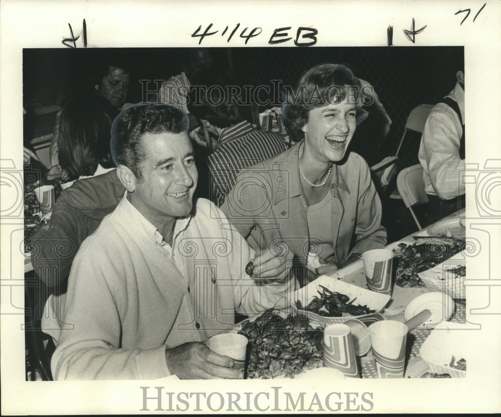 1978 Press Photo Jack and Betty Ann Gordon at Crawfish Party - noo21448- Historic Images