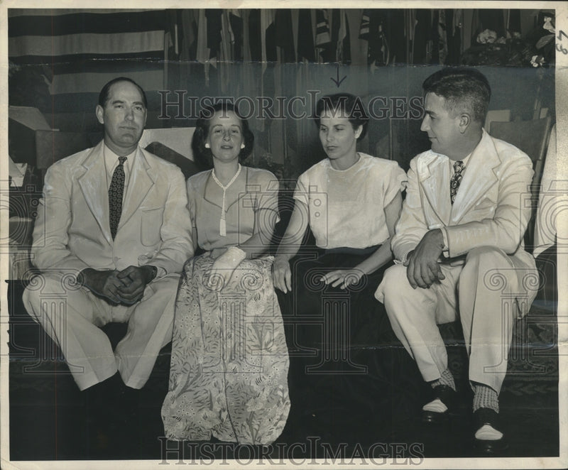 Load image into Gallery viewer, 1949 Press Photo Debutante Club Benefit Ball Guests, New Orleans - noo21536
