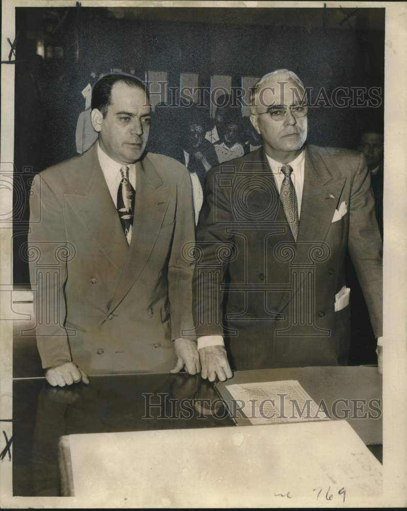 1952 Press Photo Attorney G. Wray Gill With Criminal Harry Widger- Historic Images