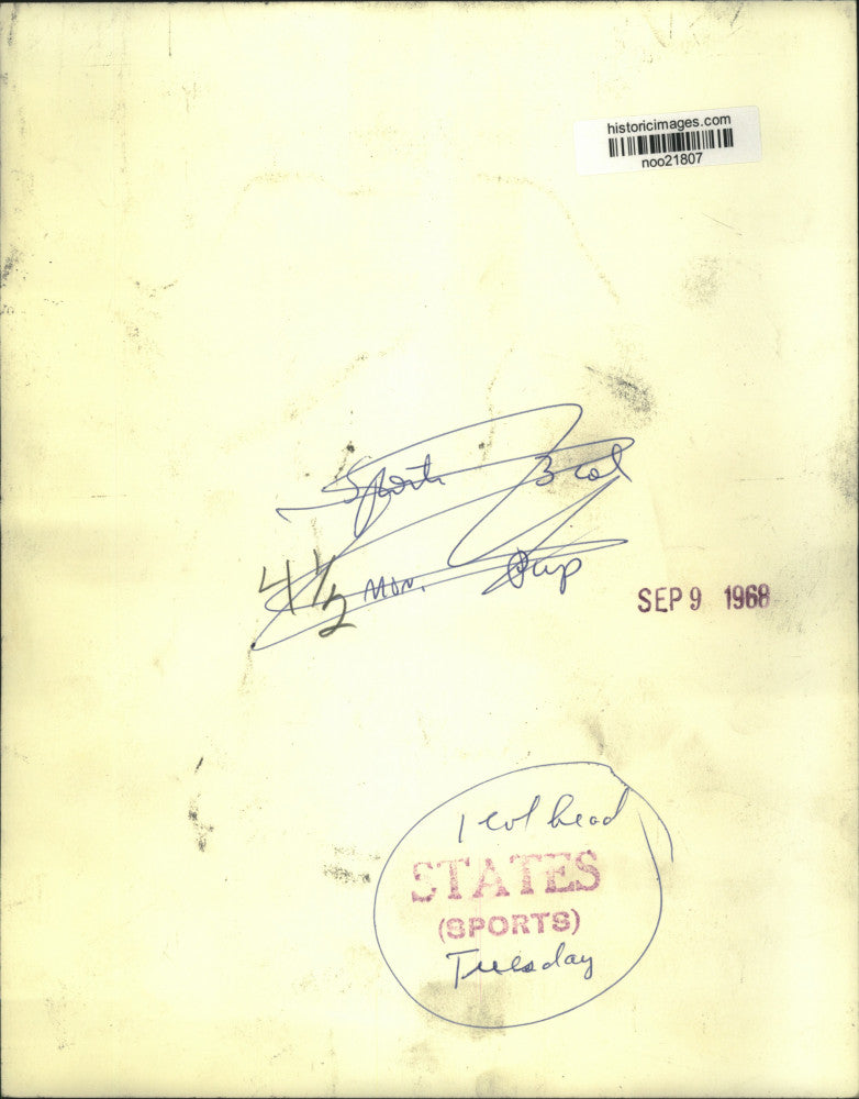 1968 Press Photo Football, Paul Gipson of University of Houston - noo21807