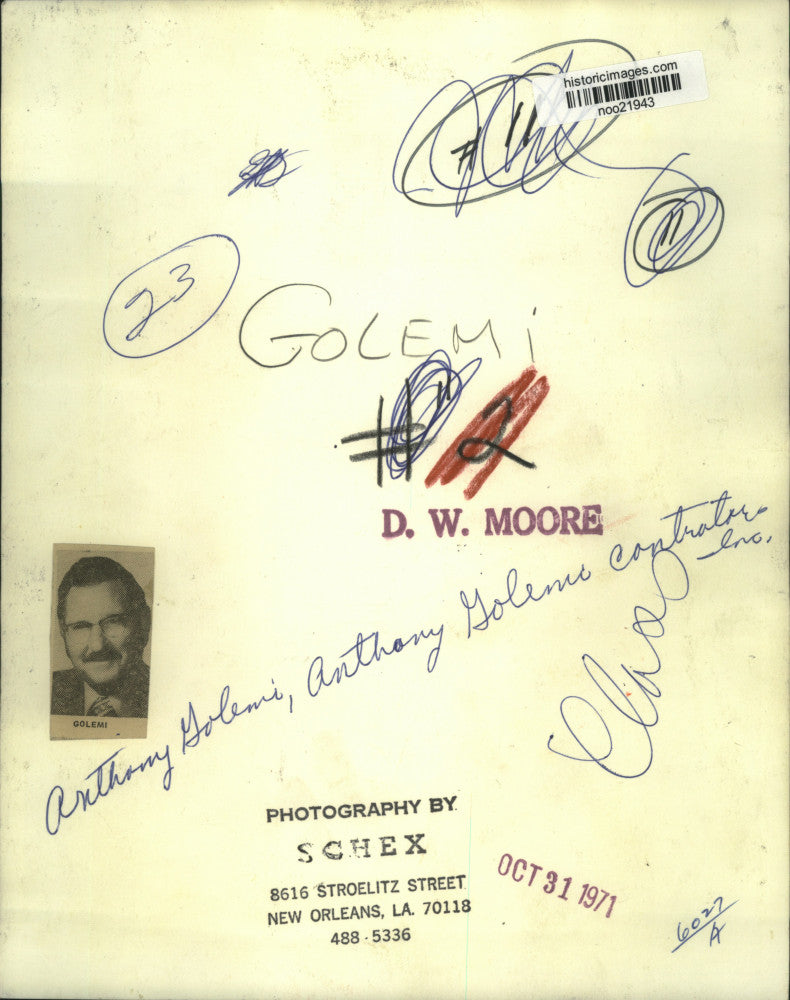 1971 Press Photo Anthony Golemi, Anthony Golemic Contractors Inc. - noo21943