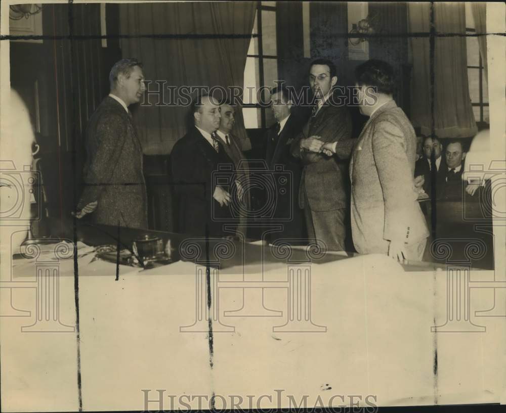 1940 Press Photo Principals in the Eugene Gill Trial in the Courtroom- Historic Images