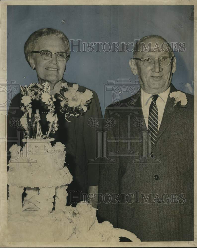 1964 Press Photo Mr. &amp; Mrs. Clarence Hamann Celebrate 50th Wedding Anniversary