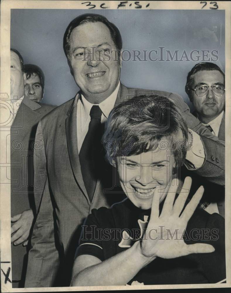 1973 Press Photo  District Attorney Jim Garrison and his wife Liz, Federal Court- Historic Images