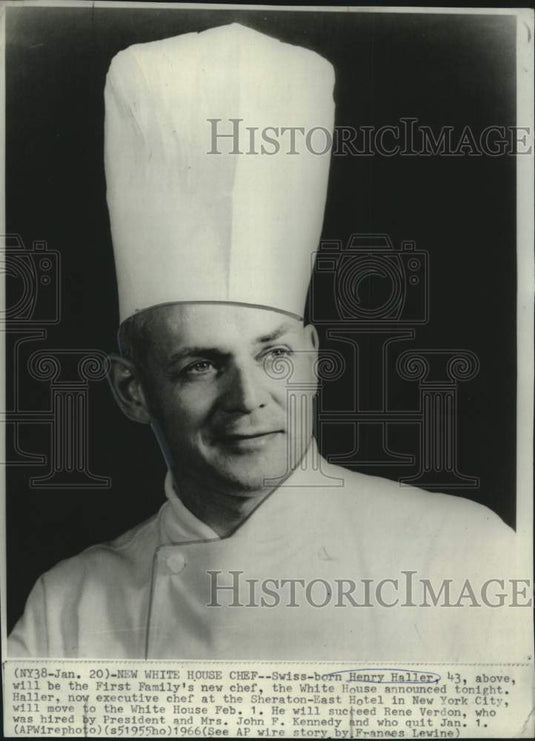 1966 Press Photo Henry Haller, White House Chef - noo23763
