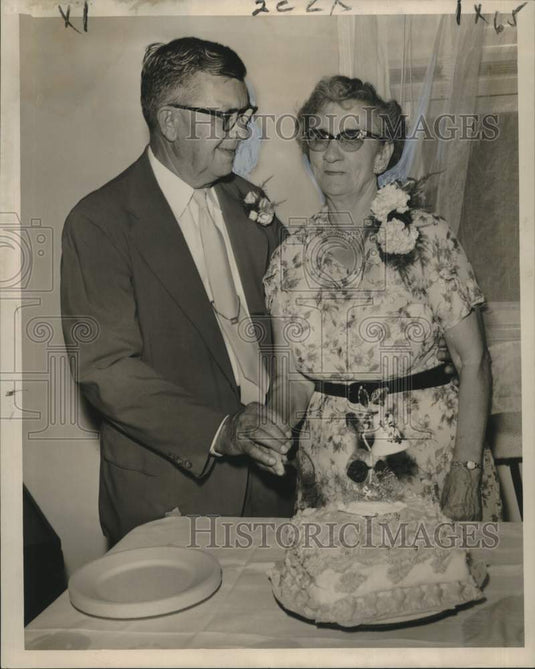 1956 Press Photo Mr. and Mrs. Charles Gonzales, 50th wedding anniversary