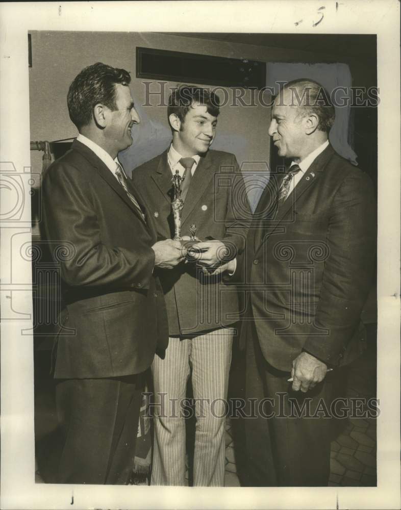 Load image into Gallery viewer, 1971 Press Photo Chris Hannan, Optimist Club of New Orleans oratorical contest
