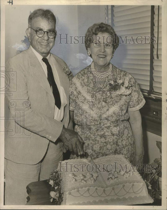 1959 Press Photo Mr. & Mrs. Frank H. Guillot Celebrate 50th Wedding Anniversary