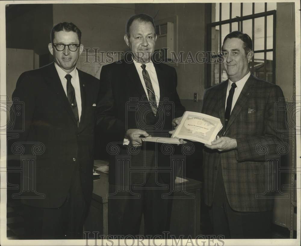 1967 Press Photo Postmasters J. Richard Haydel, Larry Parker, and Walter Pratt- Historic Images