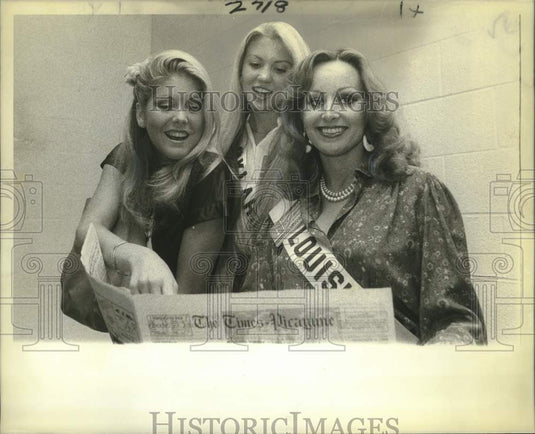 1978 Press Photo Miss California, Oklahoma, Louisiana Contestants Await Results