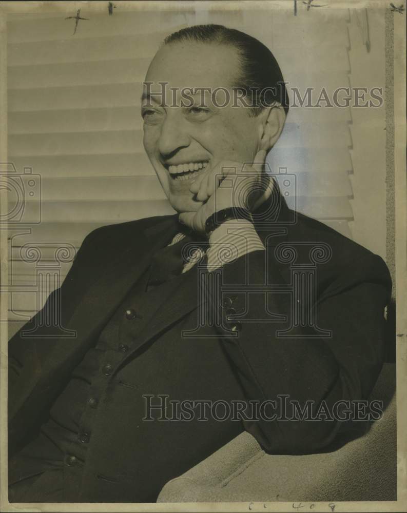 1963 Press Photo Hans Habe, author, at Roosevelt Hotel in New Orleans