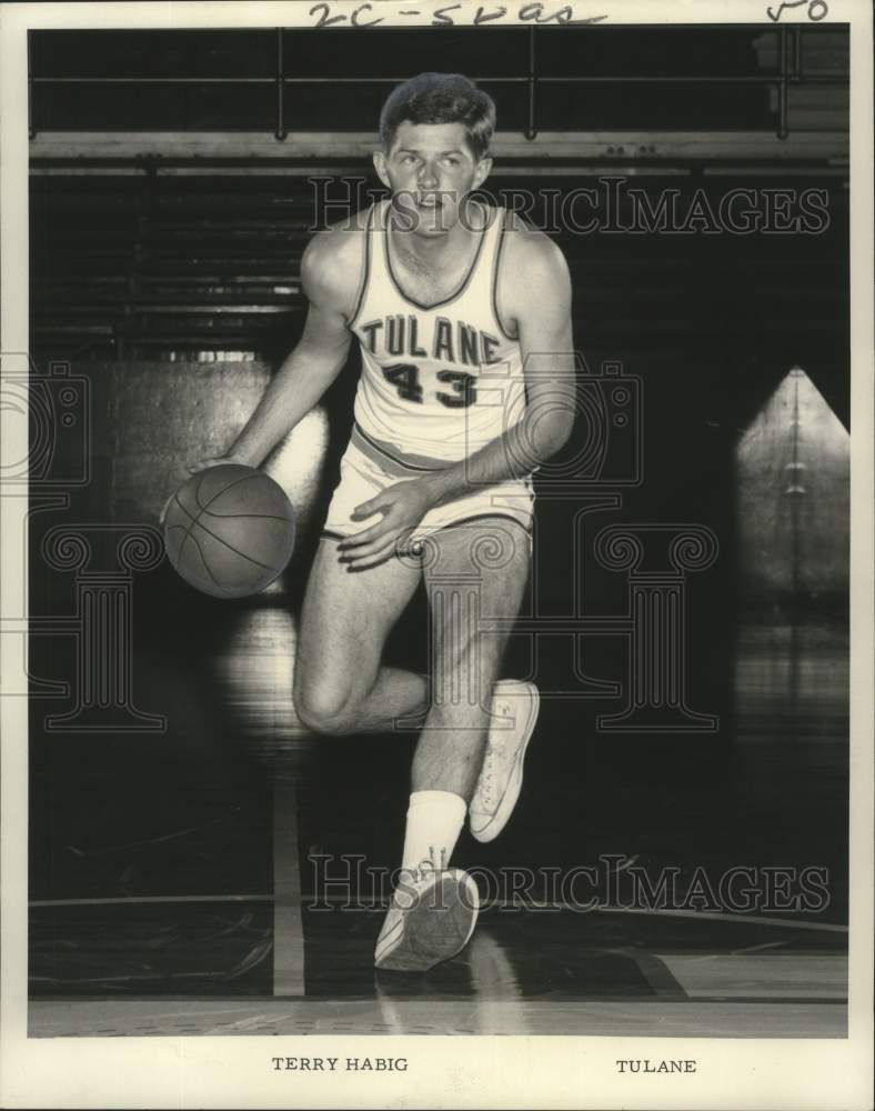 1968 Press Photo Terry Habig, Tulane University basketball - noo26411- Historic Images