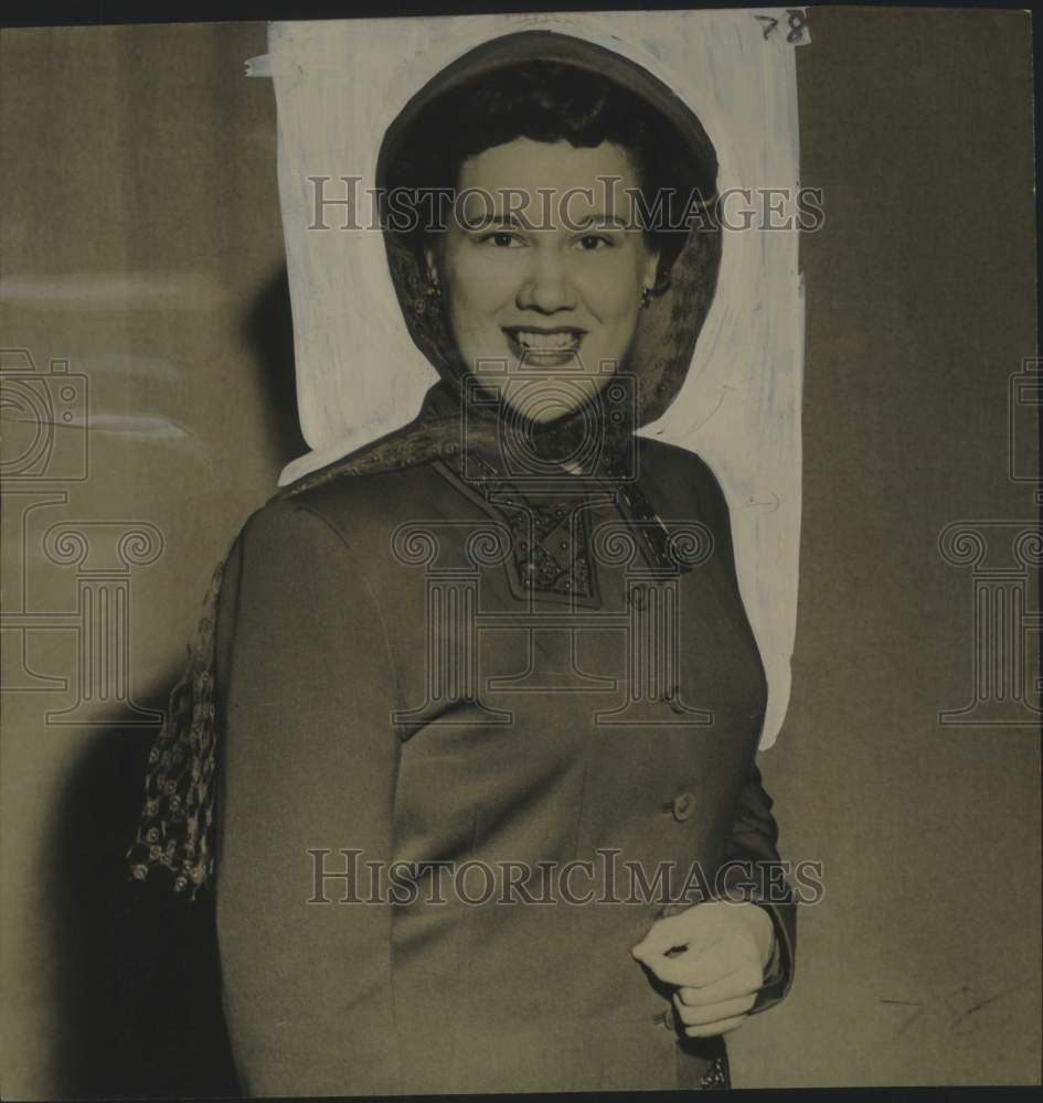 1949 Press Photo Shirley Harvey guest, Orleans Opera Guild program- Historic Images