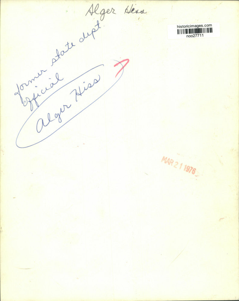 1976 Press Photo Alger Hiss, former State Department Official - noo27711