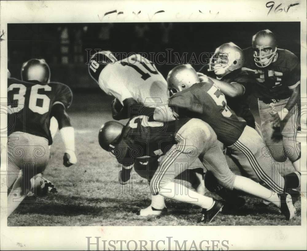 1974 Press Photo Holy Cross &amp; St. Augustine High School football, New Orleans- Historic Images