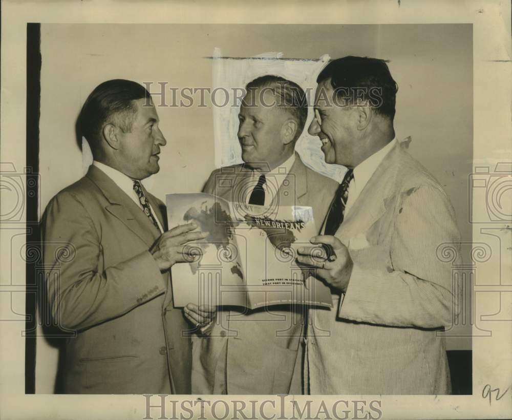 1947 Press Photo Dock Board Officials in New Orleans for Business Conference- Historic Images