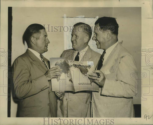 1947 Press Photo Dock Board Officials in New Orleans for Business Conference- Historic Images