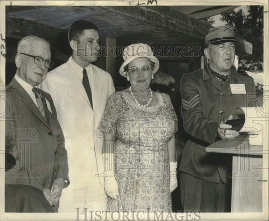 1962 Press Photo Participants in Re-dedication of Fort Jackson, Louisiana