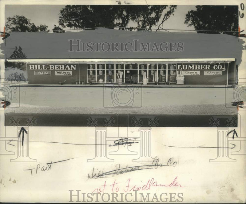 Load image into Gallery viewer, 1959 Press Photo Hill-Behan Lumber Company at 11020 Chef Menteur Highway
