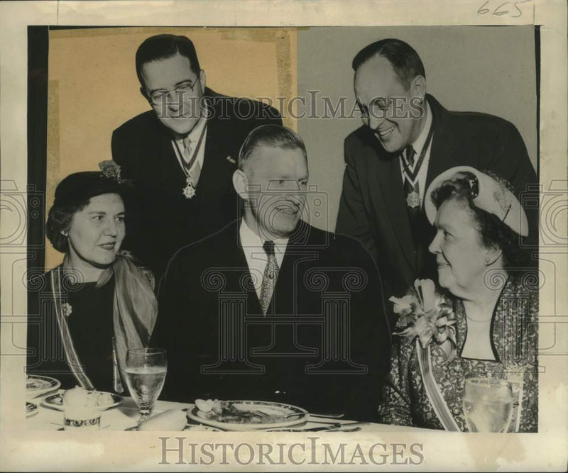Load image into Gallery viewer, 1954 Press Photo Dean Dr. Clifton Ganus, Jr., addressed the Louisiana Society
