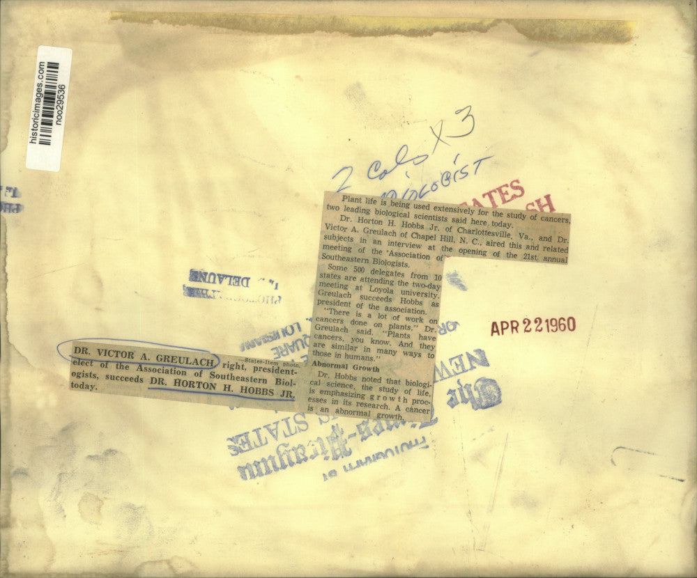 1960 Press Photo Association of Southeastern Biologists Presidents - noo29536