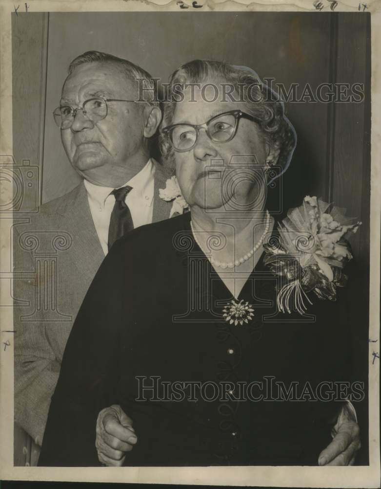 1963 Press Photo Mr. and Mrs. William Hanning, 50th wedding anniversary