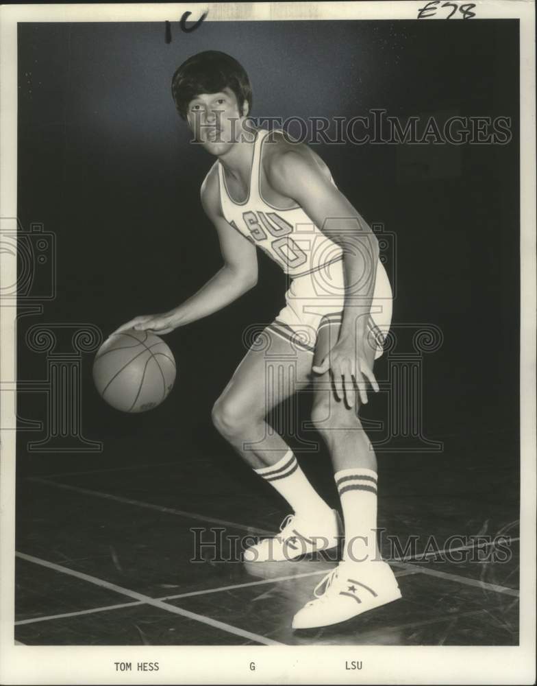 1972 Press Photo Tom Hess, Louisiana State University basketball guard