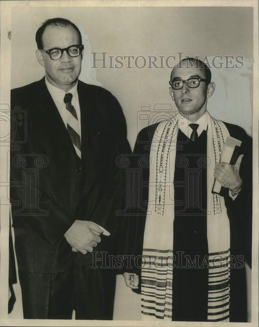 1967 Press Photo Yaacoy Hess & Etan B. Levine, New Orleans synagogue - noo30437