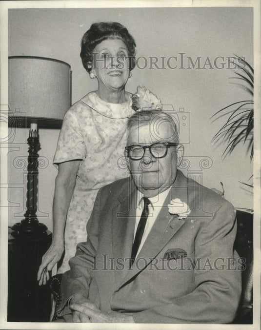 1970 Press Photo Mr. & Mrs. George Herzog Sr. Celebrate 50th Wedding Anniversary