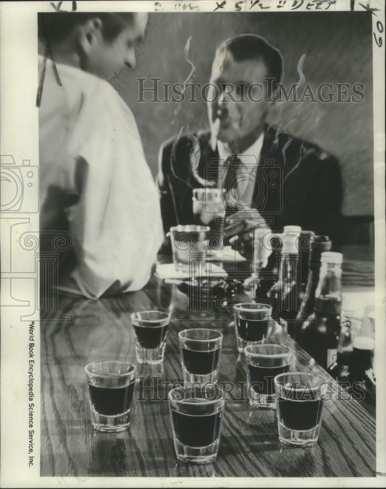 1967 Press Photo Seven Ounces of Whiskey - Standard for Drunkenness - noo30519