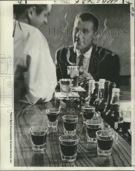 1967 Press Photo Seven Ounces of Whiskey - Standard for Drunkenness - noo30519