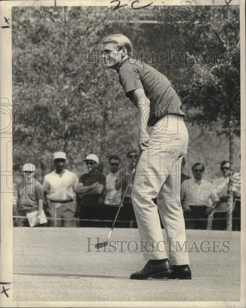 1970 Press Photo Larry Hinson, Birdie on 15 - noo30526