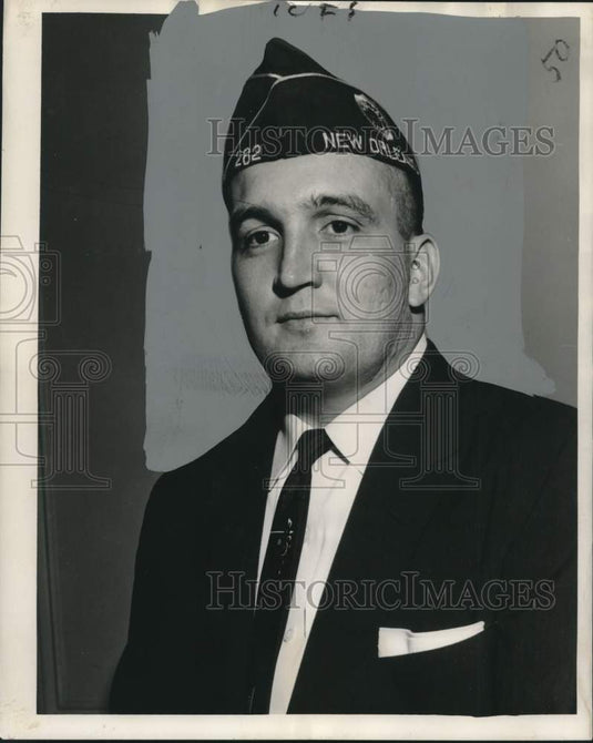 1955 Press Photo New Orleans Athletic Club Post Commander Preston Hufft- Historic Images