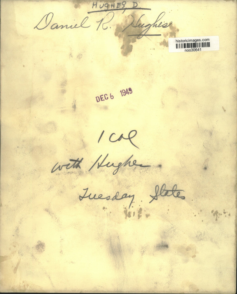 1949 Press Photo Daniel R. Hughes - noo30641