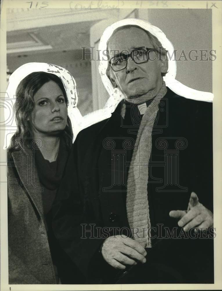 1979 Press Photo Actors Barnard Hughes, Kay Lenz in &quot;Sanctuary of Fear&quot;- Historic Images