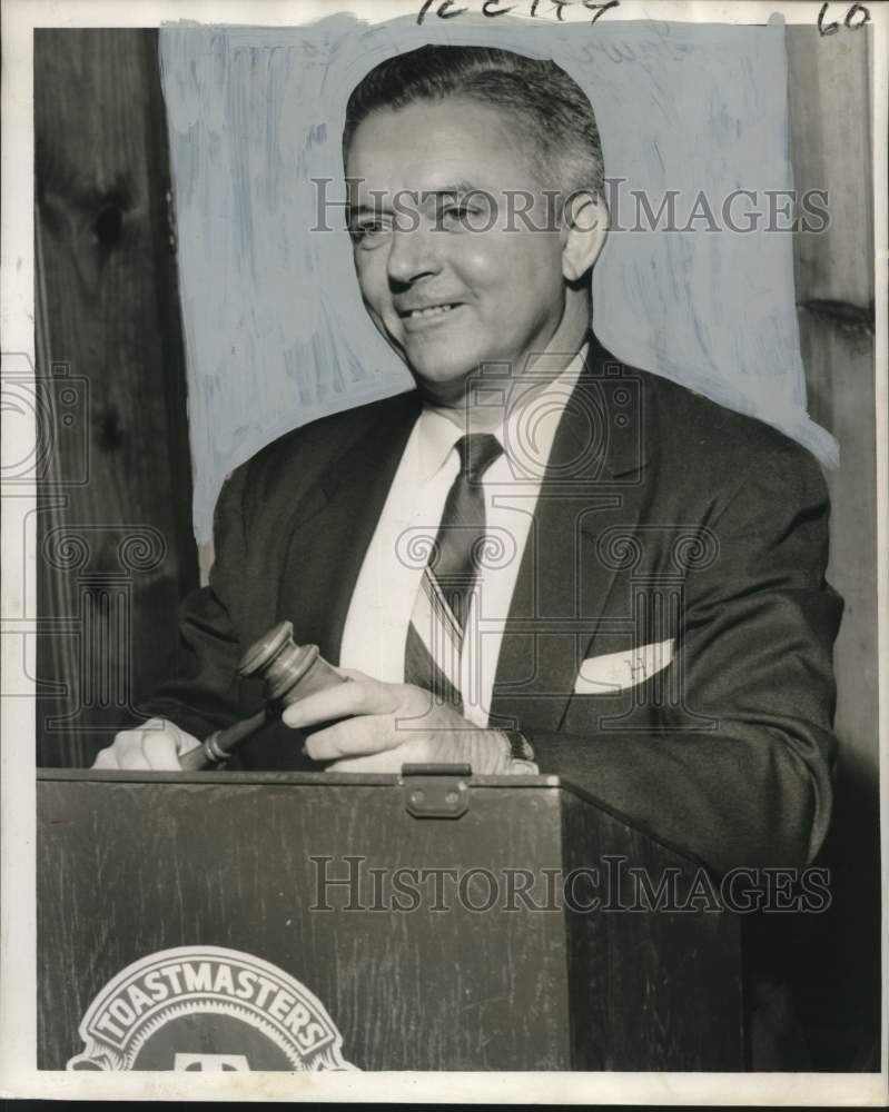 Load image into Gallery viewer, 1957 Press Photo Lawrence J. Housey, President of New Orleans Toastmasters
