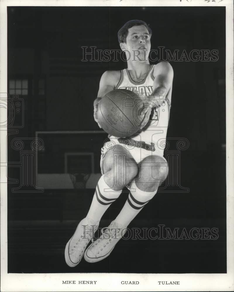 1970 Press Photo Tulane Basketball Player Mike Henry - noo30960