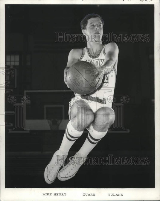 1970 Press Photo Tulane Basketball Player Mike Henry - noo30960